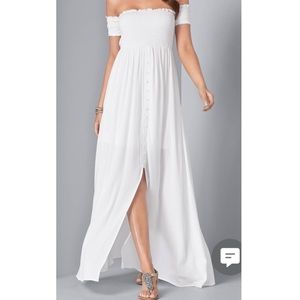 Smocked Detail Maxi Dress